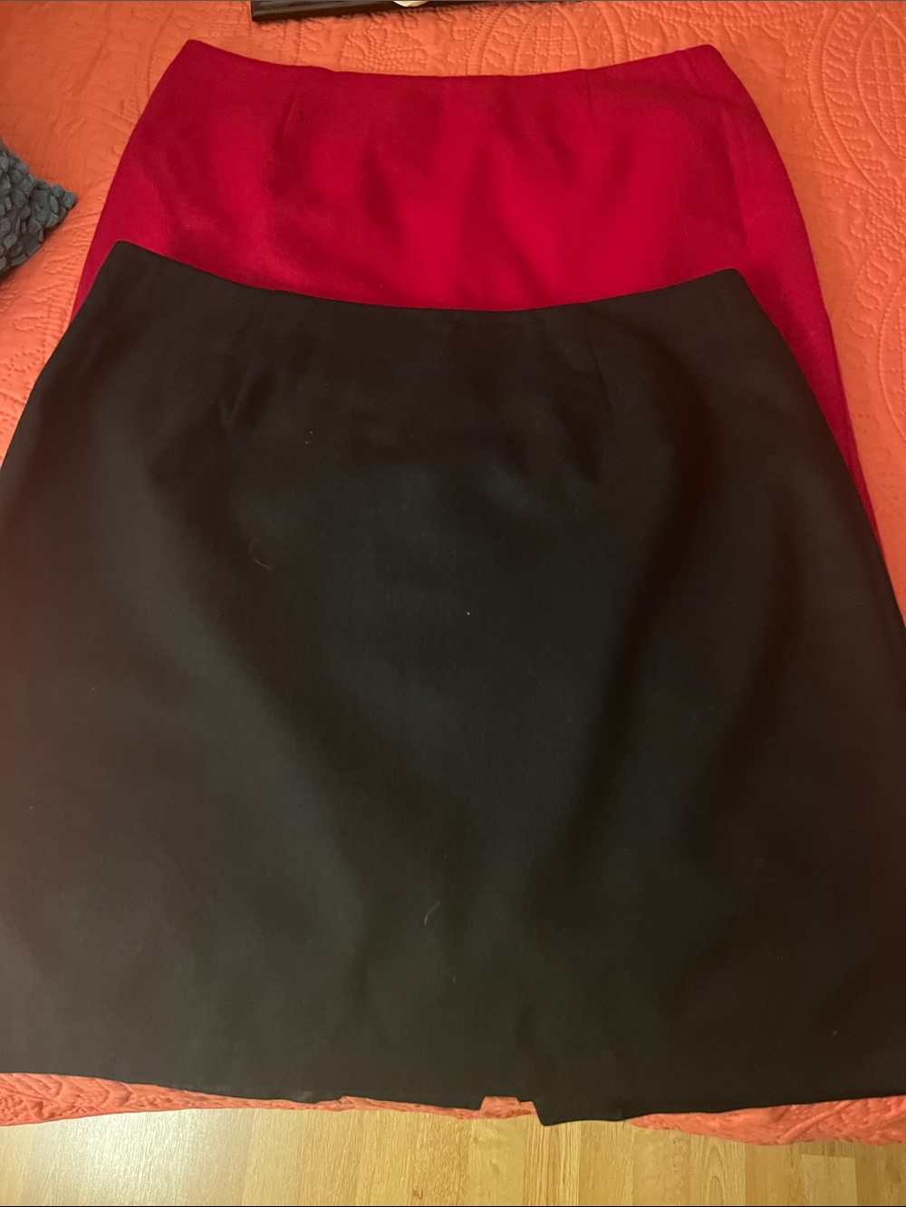 Requirements Red and Black Mini Skirt Set